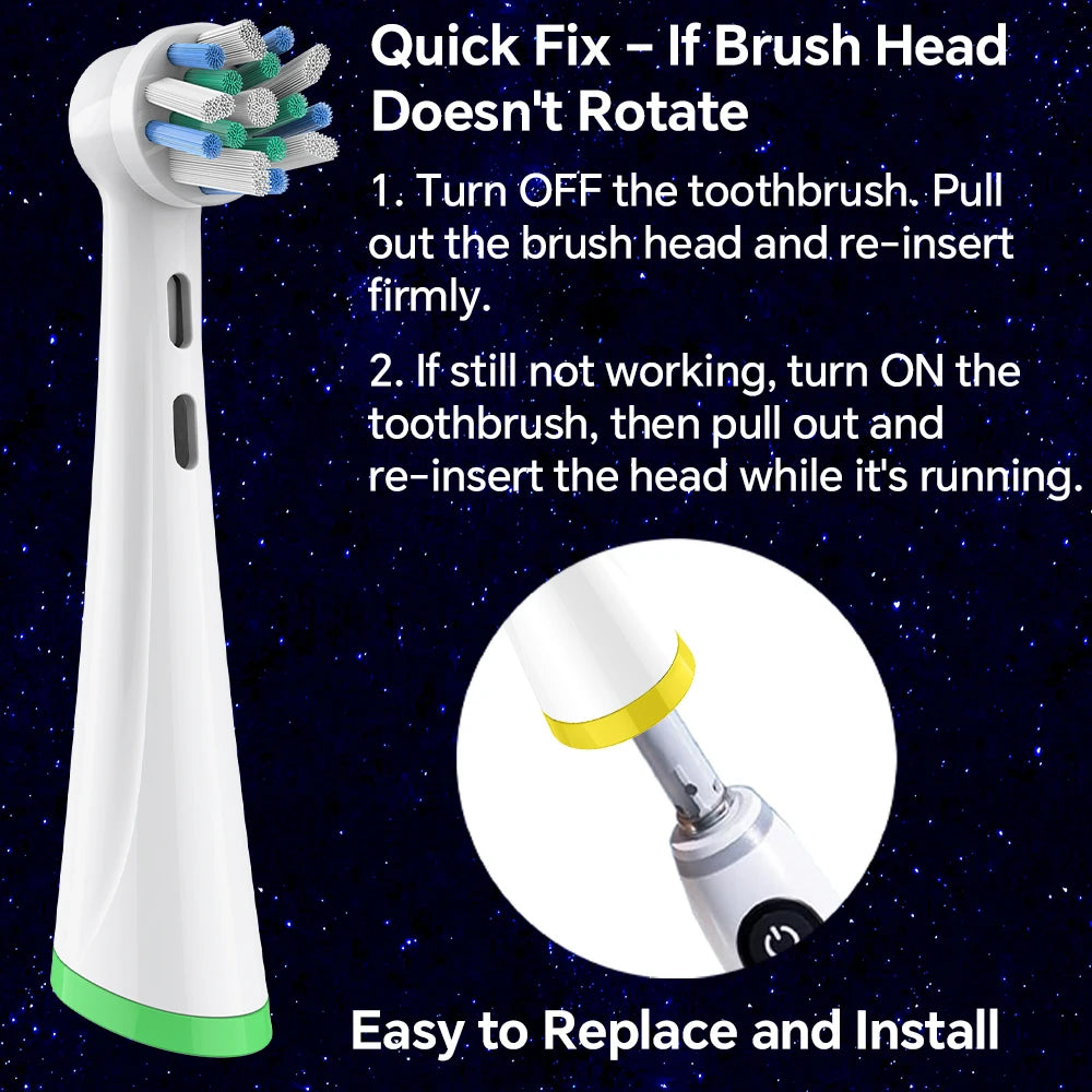Cross Clean Brush Heads Compatible with Oral B iO 2 3 4 5 6 7 7G 8 9 10 Electric Toothbrush,  Cross Replacement Toothbrush Head