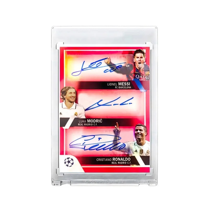 DIY All-Star Soccer Cards Set Featuring Messi, Ronaldo & Mbappé, Ultimate Birthday Gift Box for Football Boys Collection Card