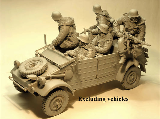 1/16 Resin Model Assembly Kit Gk, Tank Armor 5 People, Unpainted Model