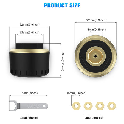 Bluetooth-compatible Tire Pressure Monitor System Mobile Phone Display Auto Motorcycle Tire Pressure Detection