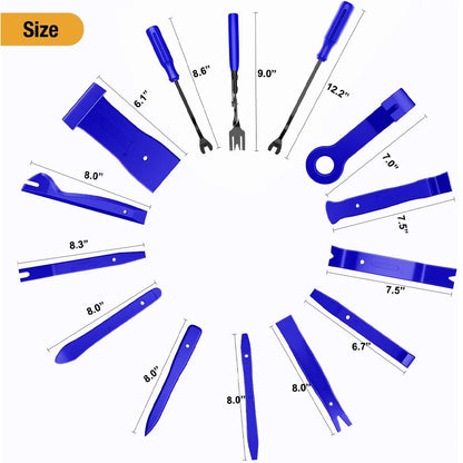 330Pcs Car Door Clip Car Disassembly Tools Set DVD Stereo Refit Kits Interior Plastic Trim Panel Dashboard Removal Tools