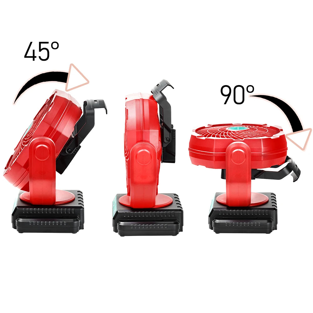Cordless Floor Fan for Milwaukee 18V Battery, 3500CFM 3-Speed Jobsite Industrial Camping Fan(Battery not Included)