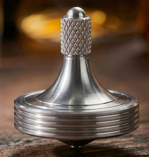 Precision Metal Rotating Top Stainless Steel High Durability Desktop Gyro EDC Toy Perfect Balance Easy to Use Time Killer