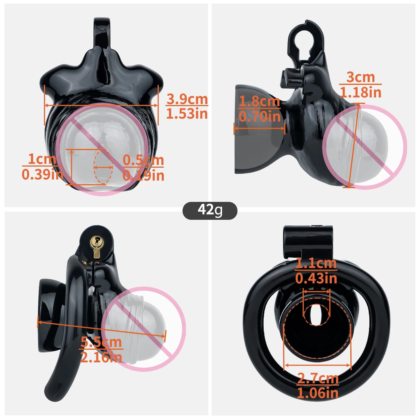 SXM Detachable Chastity Belt Built-in Urinal Port  Lock BDSM Chastity Cage Cock Belt Sexual Restraint Abstinence Sex Toys