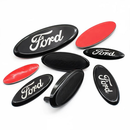 Car Logo Badge Front Rear Grille Hood Bonnet Trunk Emblem Stickers For Ford Focus Mondeo Edge Ecosport Ranger Fiesta Fusion Kuga