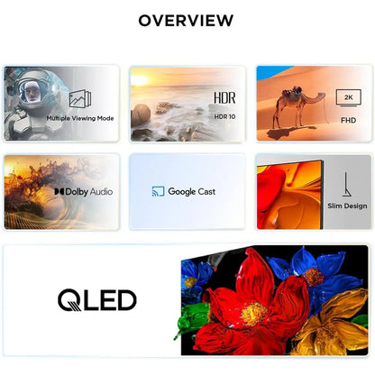 43S5K Television 43 Inch Smart TV QLED HDR 10 Google TV, Dolby Audio, Game Mode, Multiple Eye Care with Slim Design (2025 Model)