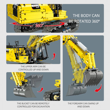 1246 PCS 1:20 Remote Control Excavator Building Blocks Set - Technological Assembly Toy, Creative Toy, Kids Birthday Gift