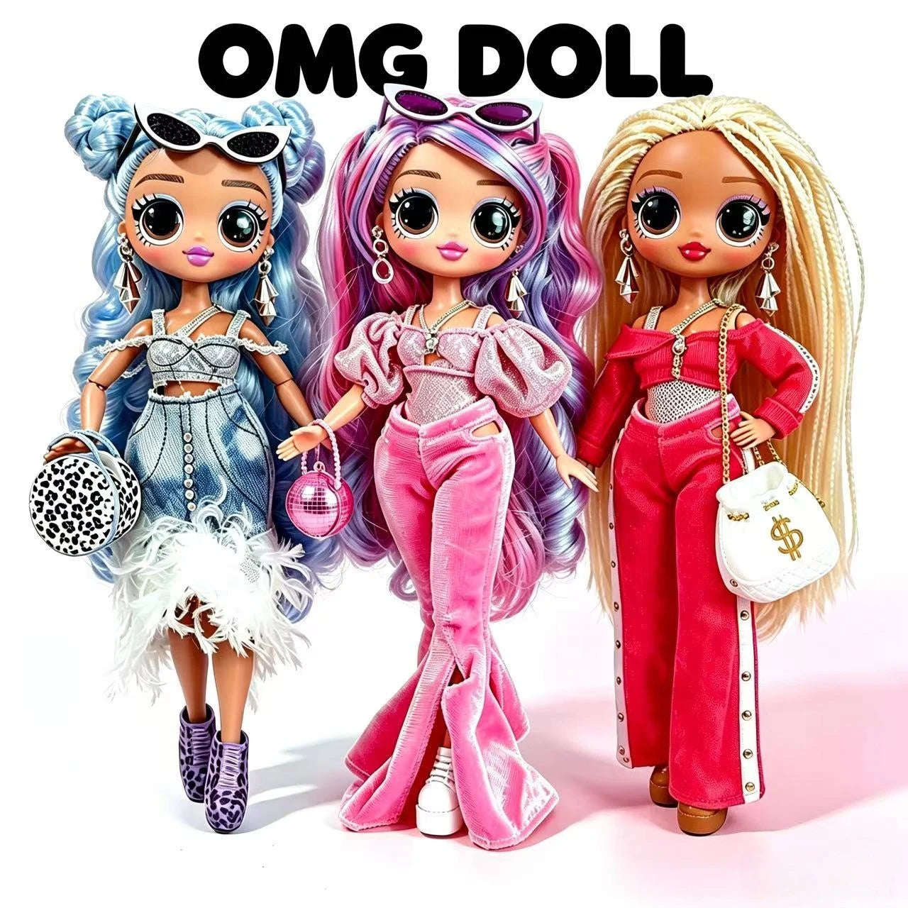 LOL Doll 25cm Extra Large Sister OMG Fashion Doll Little Brother Joint Removable Dress DIY Stylist No Packaging Box