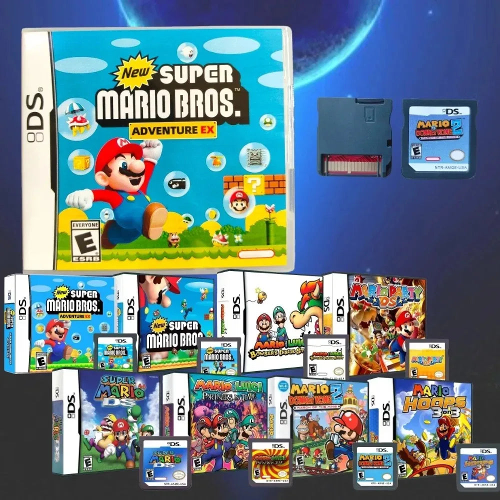 new model  Card Mario Party Luigi Adventure EX Mario VS Donkey Kong 2 USA Version Video Game Console Card for NDS 3DS Boy Gifts