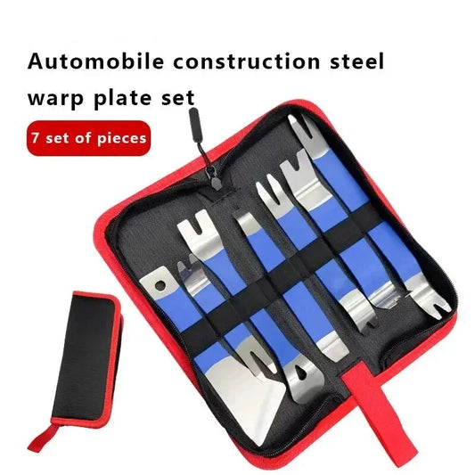 Stainless Steel & Plastic Car Audio Removal Tool 7pcs Door Panel Trim Pry Tool Set for Auto Interior Disassembly