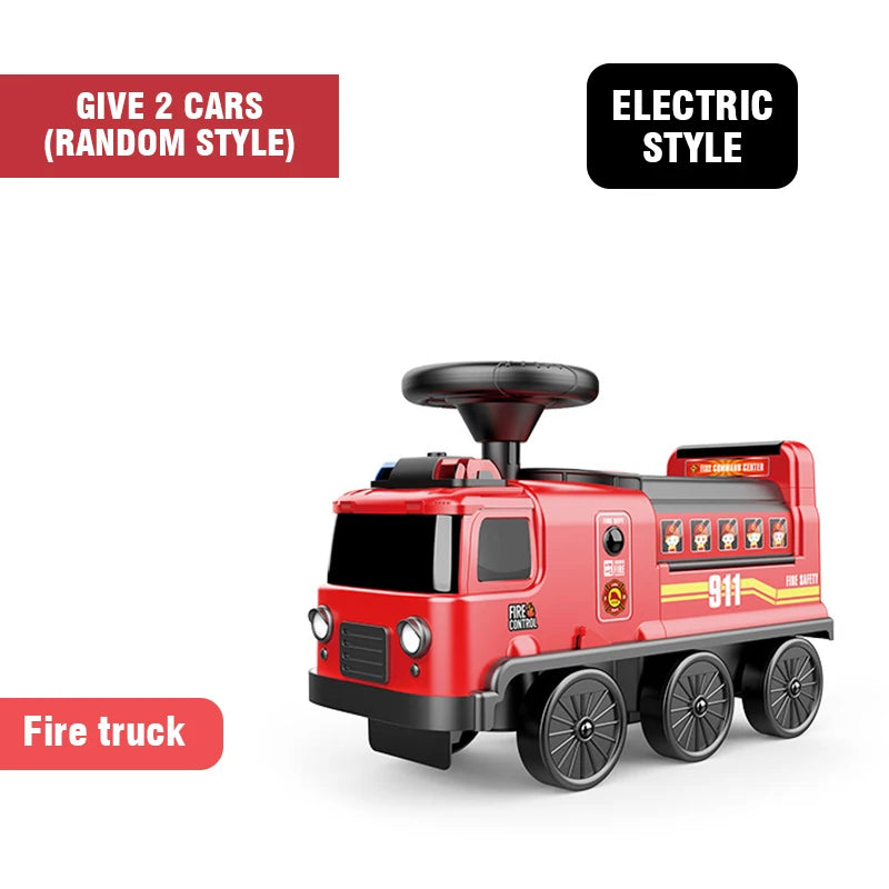 Chidlren Electric Car Kids Ride On Vehicles Cars Toy Fire Police Space Car Parking Stroller Toy Birthday Gifts for Boys Girls