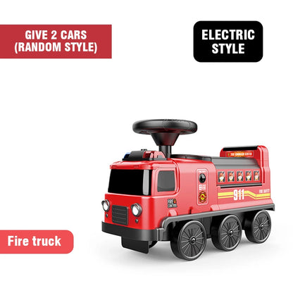 Chidlren Electric Car Kids Ride On Vehicles Cars Toy Fire Police Space Car Parking Stroller Toy Birthday Gifts for Boys Girls