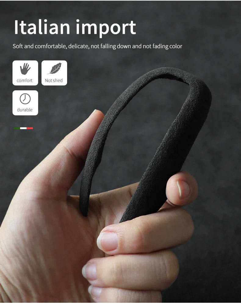 Car Center Console Gear Shift Head Knob Cover Trim Alcantara Suede F For Alfa Romeo Giulia Stelvio Refit Car Accessories
