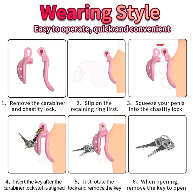 Chastity Cage Penis Ring Cock Cage Fetish Sissy BDSM Sex Toys for Men Gay Adult Fetish Gear Male Urethral Train Chastity Device