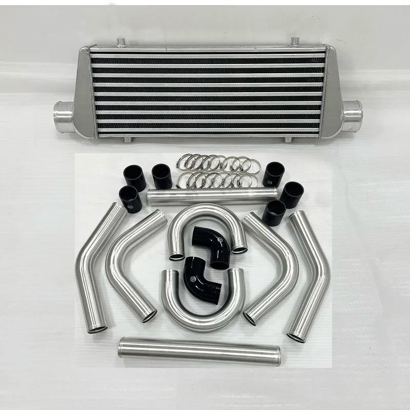 Front Mount intercooler Universal Turbo Intercooler 450x180x65 2.5" Intercooler Pipe Aluminium Pipe Tube Hose Kit