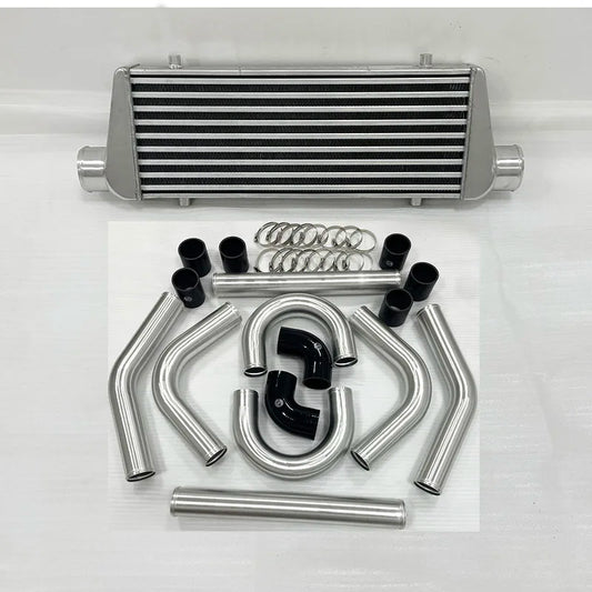 Front Mount intercooler Universal Turbo Intercooler 450x180x65 2.5" Intercooler Pipe Aluminium Pipe Tube Hose Kit