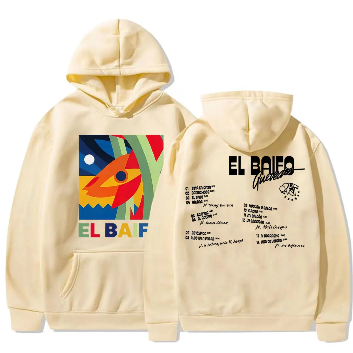 Rapper Quevedo EL BAIFO Album 2026 Tour Sweatshirt Men Women Clothes Fashion Aesthetic Hoodies High Quality Casual Fleece Hooded