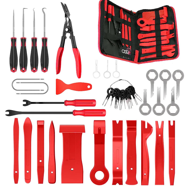 Hand-held Disassembly Tools Car Trim Removal Tool Panel Door Audio Trim Removal Kit Auto Clip Pliers Fastener Remover Set