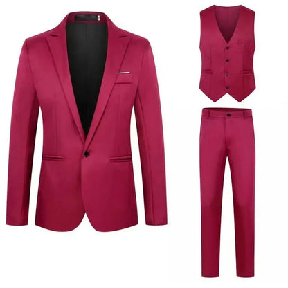 Men Suits Wedding 3 Pieces Elegant 2 Outfit Set Blazers Fashion  Business Classic Jackets Vest Pants 2024 Formal Clothing