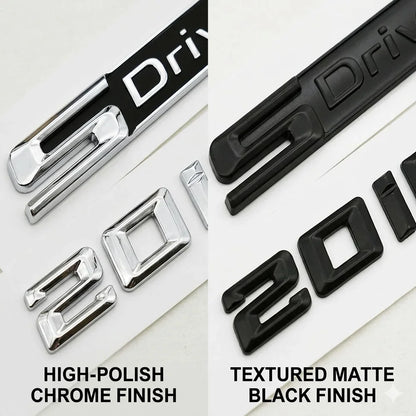 3D ABS Car Styling Logo sDrive 20i 20d Emblem Badge Sticker For BMW X1 X2 X3 Z4 Trunk Fender Decal Gloss Black Silver Accessorie
