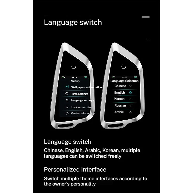 LCD Touch Smart Car Key Connect With Mobile Phone For BMW Benz Audi Land Rover Lamborghini Cadillac Toyota Honda BYD Ford Tesla