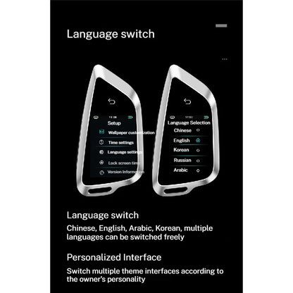 LCD Touch Smart Car Key Connect With Mobile Phone For BMW Benz Audi Land Rover Lamborghini Cadillac Toyota Honda BYD Ford Tesla