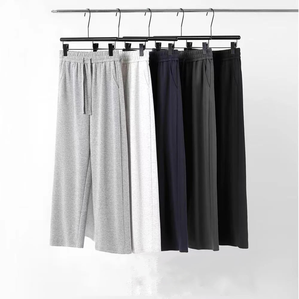 2026 New Cotton Men's Spring Autumn Training Straight Sweat Pants Mid-Season Casual Couple Pants 5Color