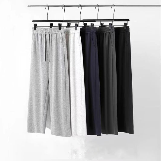 2026 New Cotton Men's Spring Autumn Training Straight Sweat Pants Mid-Season Casual Couple Pants 5Color