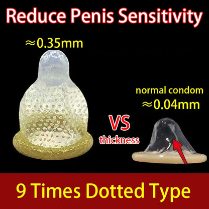 9 Times Delayed Ejaculation Condoms For Men Reduce Sensitivity Pysical Ultra Thick Long Last Condom Penis Sleeves Sex Toys Tool
