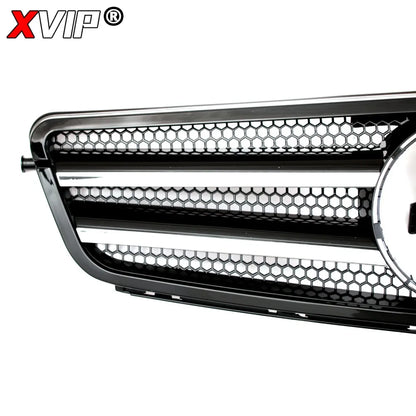 XVIP Glossy Black A - Style Racing Grille Chrome Bumper Grill For Mercedes Benz C-Class W204 08-14 C200 C230 C250 C280 C300 C350
