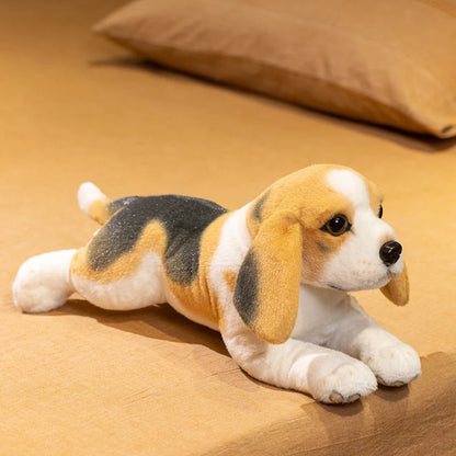 Lifelike Dalmatian Rottweiler Dog Plush Toy Fluffy Stuffed King Charles Beagle Soft Doll Home Decor Birthday Gift for Dog Lover