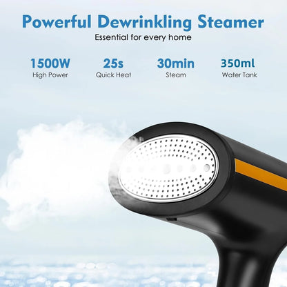 1500W Handheld Steamer for Clothes 350ml Water Tank Quick Heat Garment Steamer