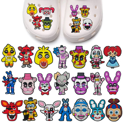 24-100pcs Cute Shoe Charms For Bubble Slides Clog Sandals,PVC Shoe Decorations Accessories Pins For Kids Christmas Birthday Gift
