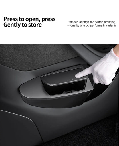 YZ Front Door Storage Trash Can for Tesla Model Y/YL Juniper Car Door Storage Box Multi Functional organizador Car Accessories