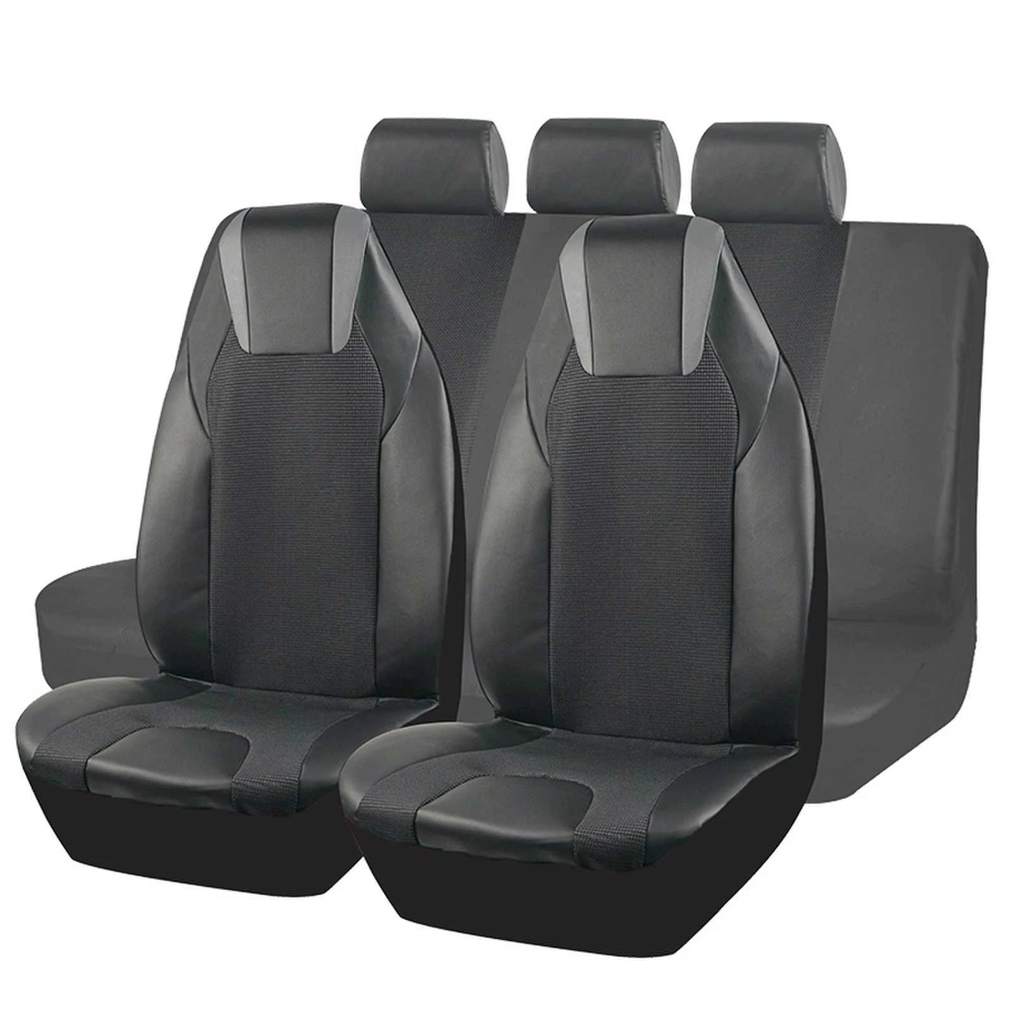 AUTOKING High Back Car Seat Covers Leather Seat Covers Universal Size Fit For Most Car SUV Truck Vans Accessories Interior