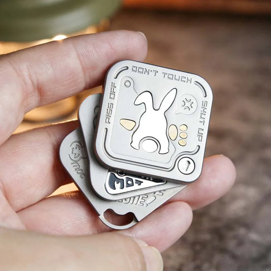 Grumpy Rabbit Three Layers Magnetic Side Push Slider Fidget Spinner Metal Decompressio For Adult Giftn Fingertip EDC Toy