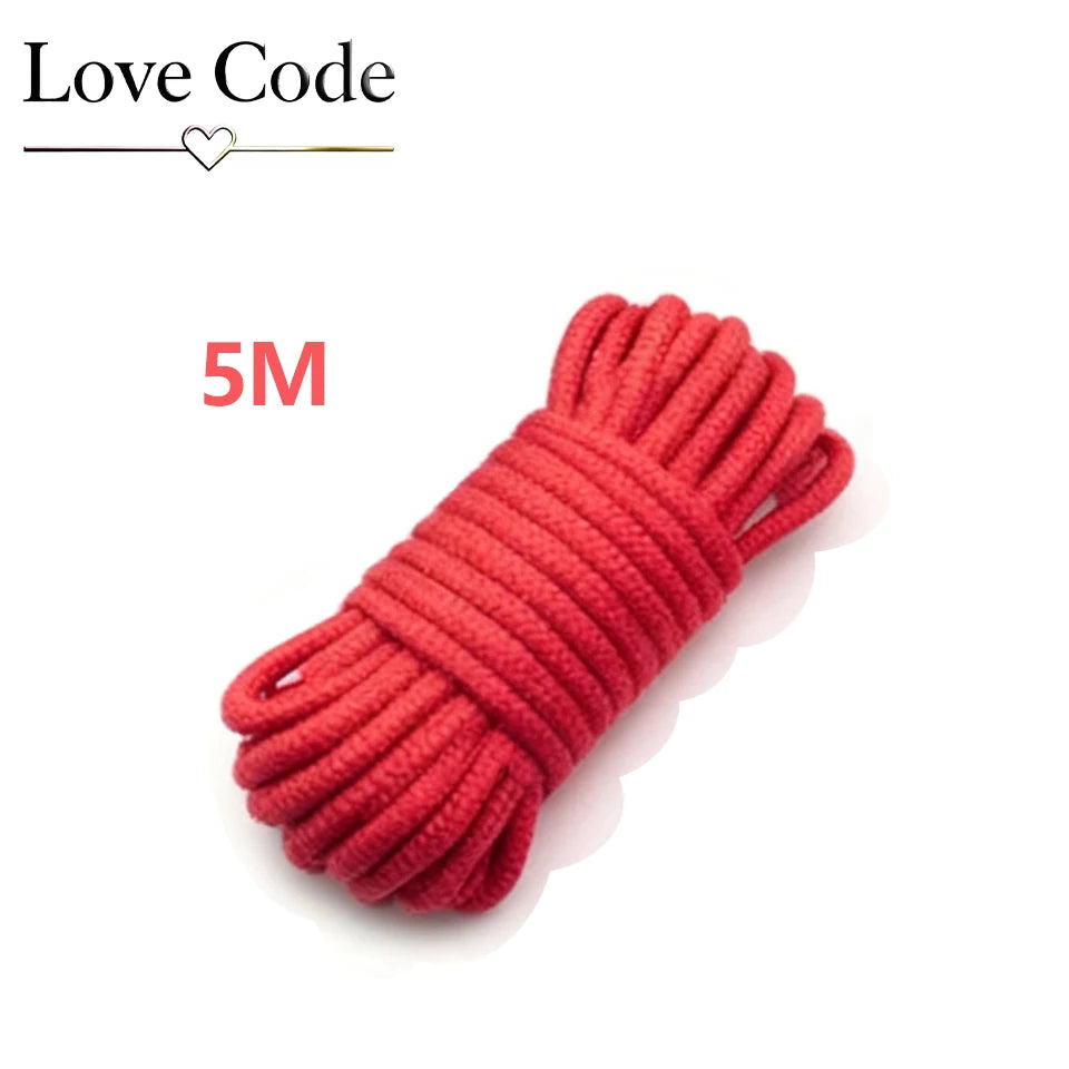 5m/ 10m Cotton Rope Female Adult Sex products Slaves BDSM Bondage Soft Rope Adult Games Binding Rope Role-Playing Sex Toy