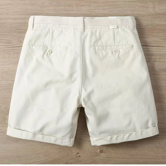 Summer Men's Cargo Shorts Fashion White Solid Cotton Short Pants Harajuku Men's Clothing Hot Sales Casual Sweatpants 2024