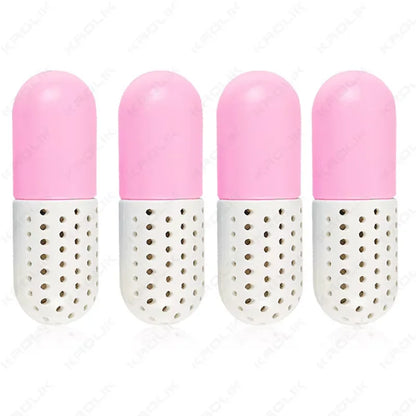 4/2pcs Deodorizer Shoe Closet Steriliser Eliminator Drawer Air Purifying Smell Remover Capsule Shape Moisture Absorber Dryer Bal
