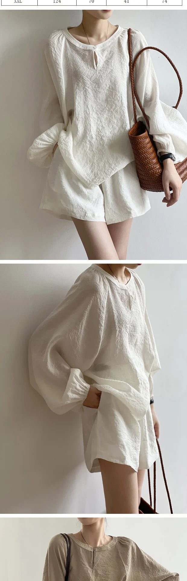 Casual Modal Loose Women's Summer Sun Protection irt And orts Two-Piece Set Faionable Versatile Cotton round Ne Top
