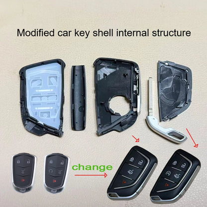 4 5 Buttons Original-Size Car Key Fob Shell Case Housing for Cadillac XT4 CT6 ATS Escalade ESV DTS ELR STS Xt5 XTS CTS SRX ATSL