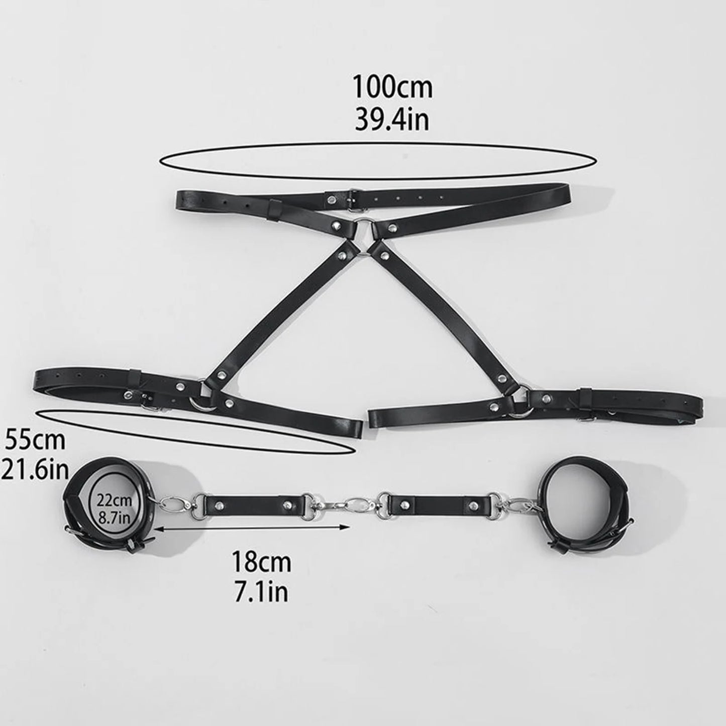 Women Sexy PU Leather Harness Sexy Lingerie BDSM Sexual Outfit Garter Belt Fetish Erotic Gothic Sex Costume Babydoll Underwear