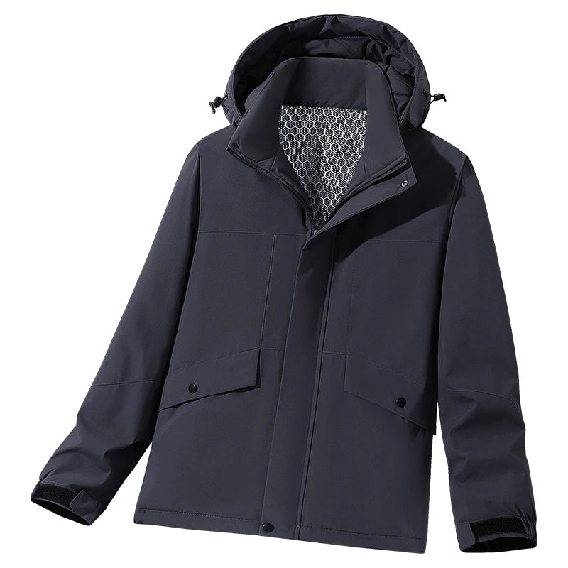 Unisex Couple Three Proof Outdoor Ski Mountaineering Cotton Coat Windproof Waterproof Cold Resistant High Quality Thermal Hooded