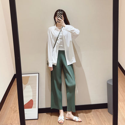 Unique Folded Design Sleeveless Top Set for Small Women Elegant Suitable Travel Wear Polyester Summer T-Shirt round Neck High...