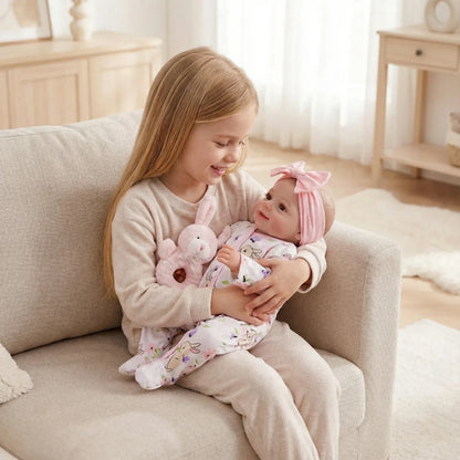 NPK 17inch Lifelike Reborn Baby Doll Newborn Soft Touch Cuddly 3D Skin Multiple Layers Painting Realistic Vinyl Toy