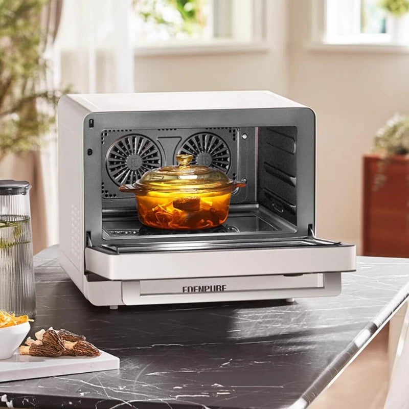 Microwave, Oven and Steamer AIO Desktop Household Steam Oven Titanium Antibacterial Liner Cuisine Hornos Microondas