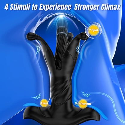Prostate Massager Anal Vibrator Male Sex Toys for Men Anal Plug 9 Tension Shock Flapping Thrusting Vibrating Butt Plug Anal Toys