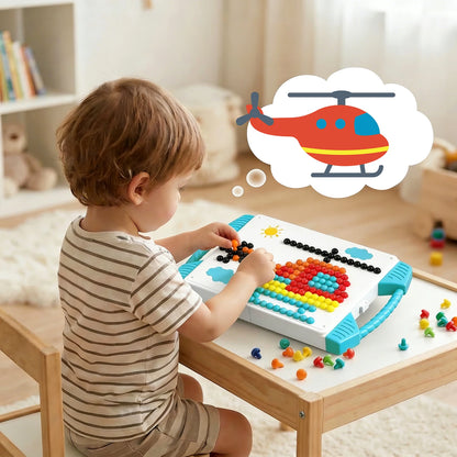 373pcs/Set Creative Mosaic Toy Gifts Children Nail Composite Picture Puzzle Creative Mosaic Mushroom Nail Kit Puzzle Toys