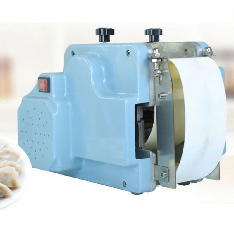 Electric Automatic Dumpling Wrapper Wonton Skin Machine Dough Rolling Press Commercial Round Square Dumpling Skin Maker