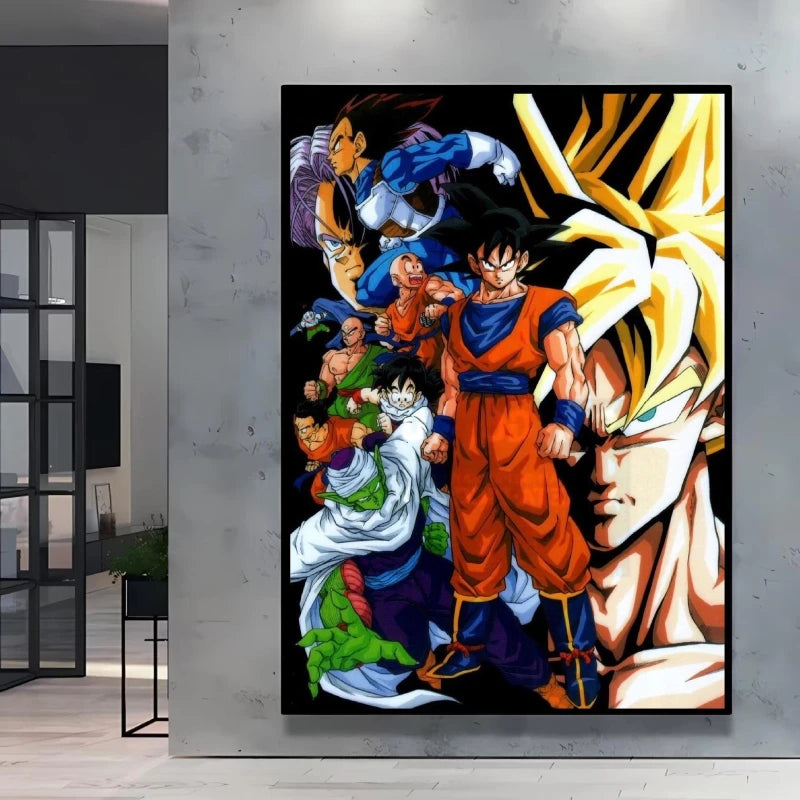 Classic Warm Blood Dragon Ball Posters Anime Pictures Goku Vegeta Son Gohan Wall Art Home Decor Picture Hanging Painting Decor